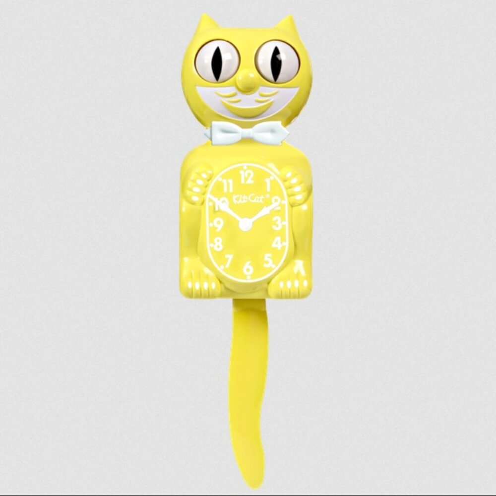 Spring Daffodil yellow Kit-Cat Klock Clock - Picture 2 of 3